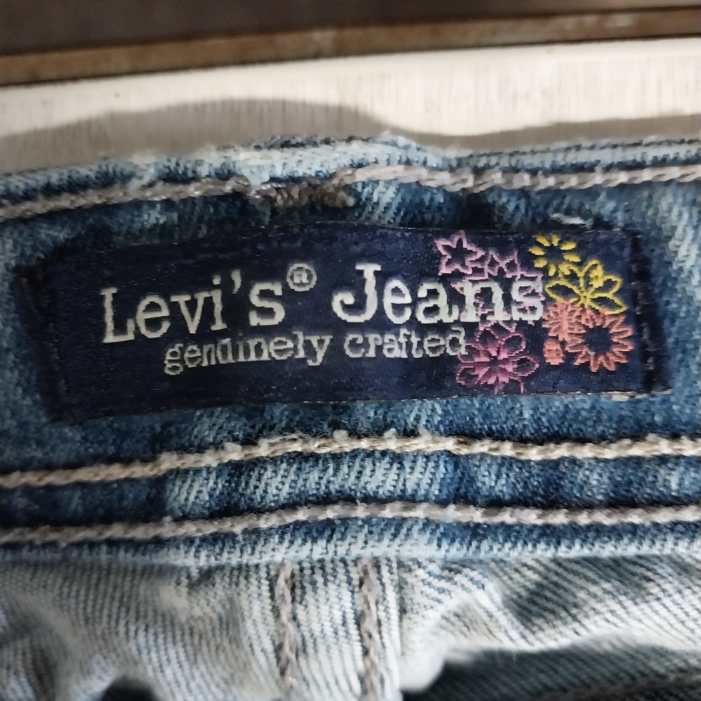 Levi's Blue Flare Leg Jeans Classic Denim - Picture 2 of 5